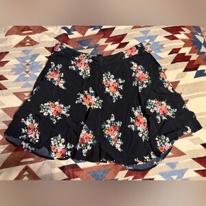 Forever 21 Black Floral Skirt